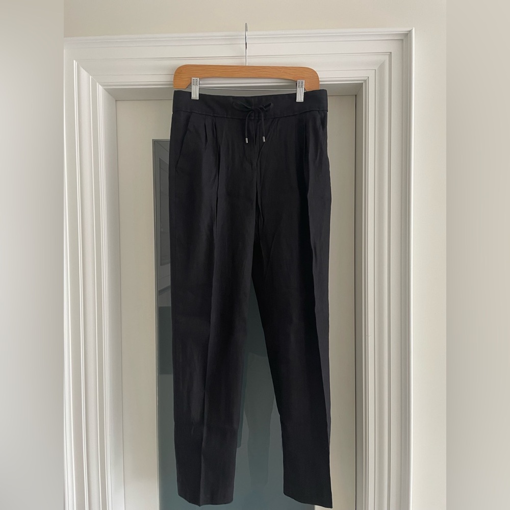 Tahari Linen Black Pants